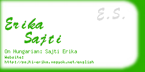 erika sajti business card